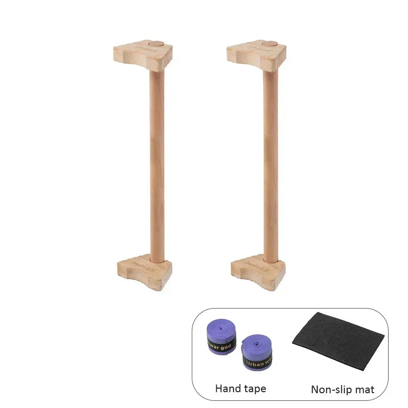 1 par de soportes de madera para barras de flexiones, barra de flexiones para gimnasio, tabla de ejercicios de fitness, entrenamiento de culturismo, barra paralela para parada de manos