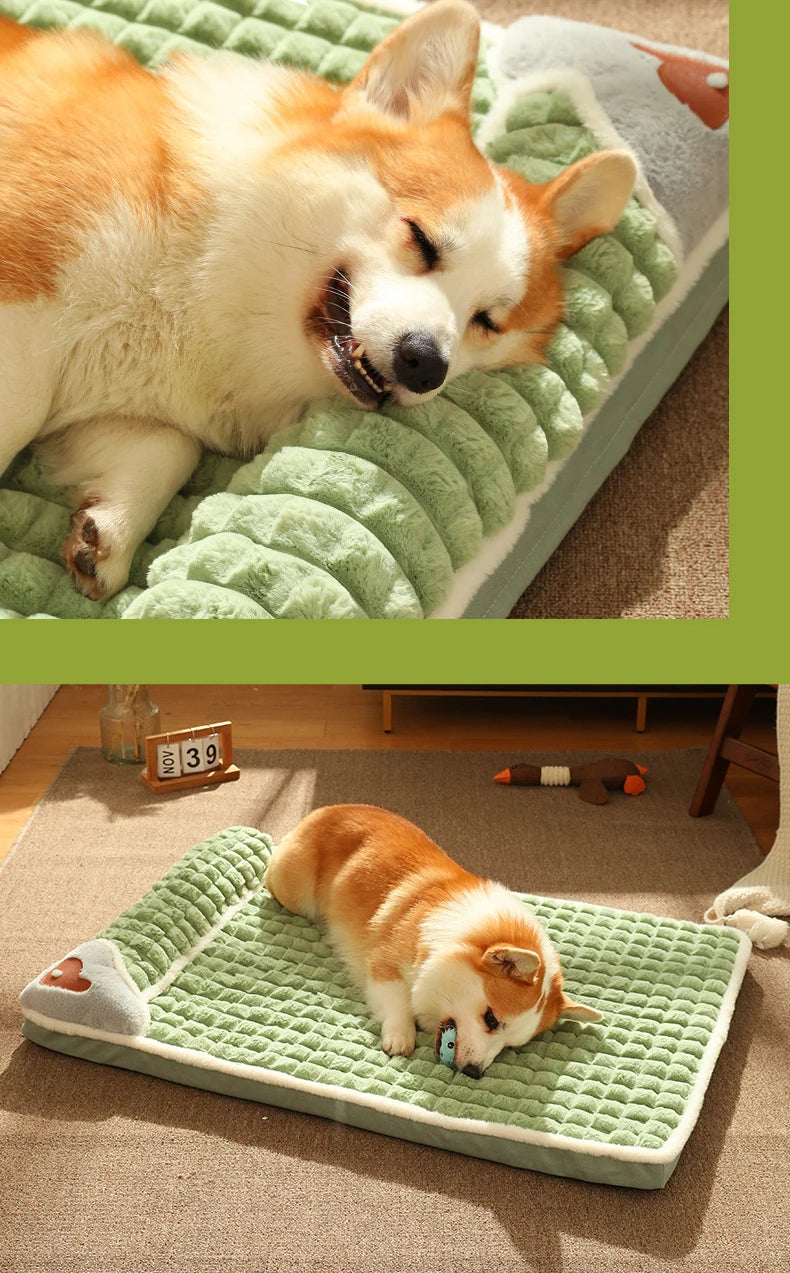 Camas relajantes para perros pequeños y grandes. Colchoneta de lujo para perros con almohada y funda extraíble. Colchoneta de espuma para mascotas. Camas suaves para dormir.