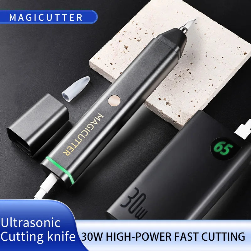 Cuchilla de corte ultrasónica Magicutter, cortadora ultrasónica portátil, máquina de desbarbado para impresoras 3D de plástico