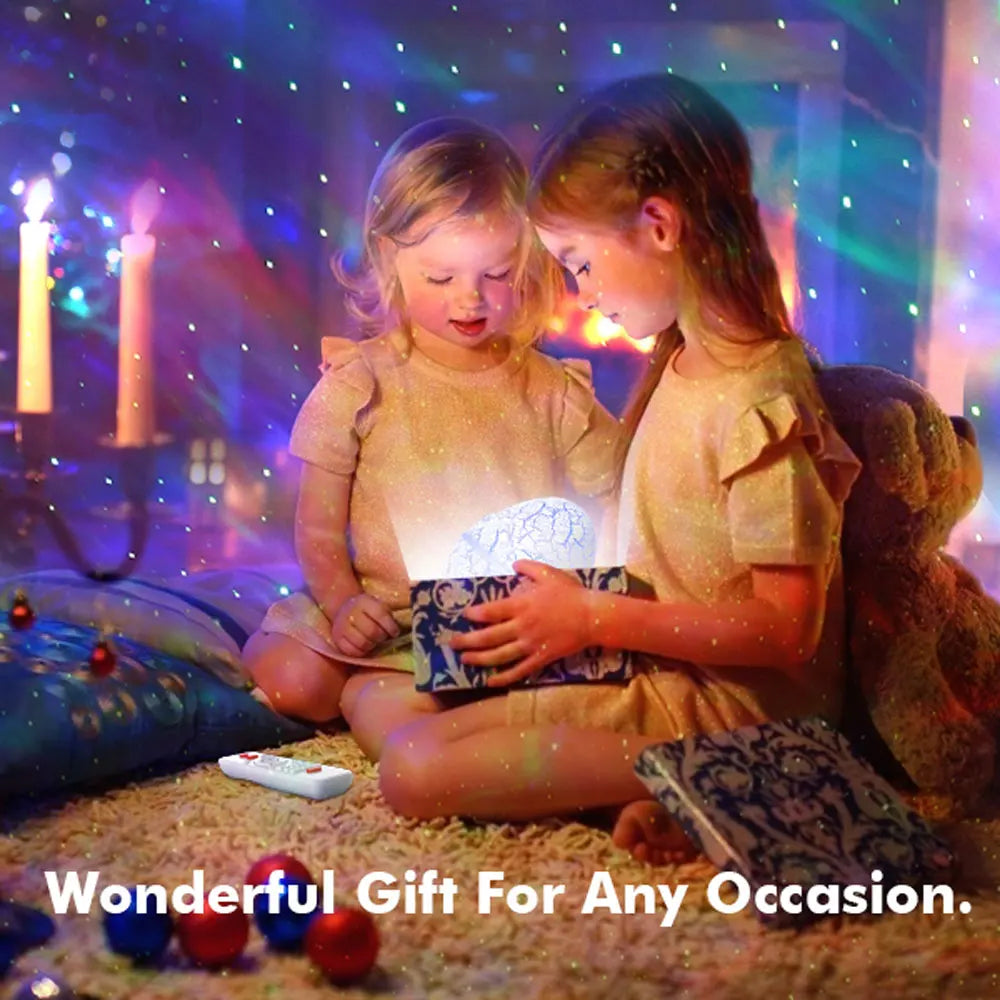 Proyector de galaxia y huevo de dinosaurio, lámpara de proyección de cielo