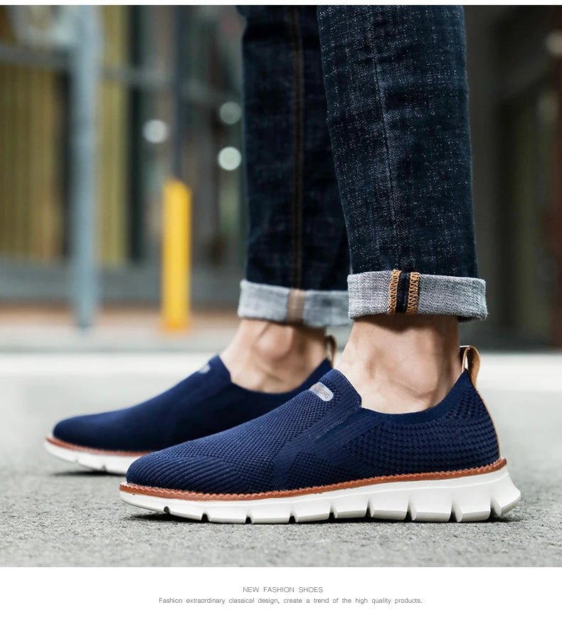 Zapatillas deportivas para hombre, mocasines ligeros de verano, transpirables, de malla, para hombre, calzado casual.