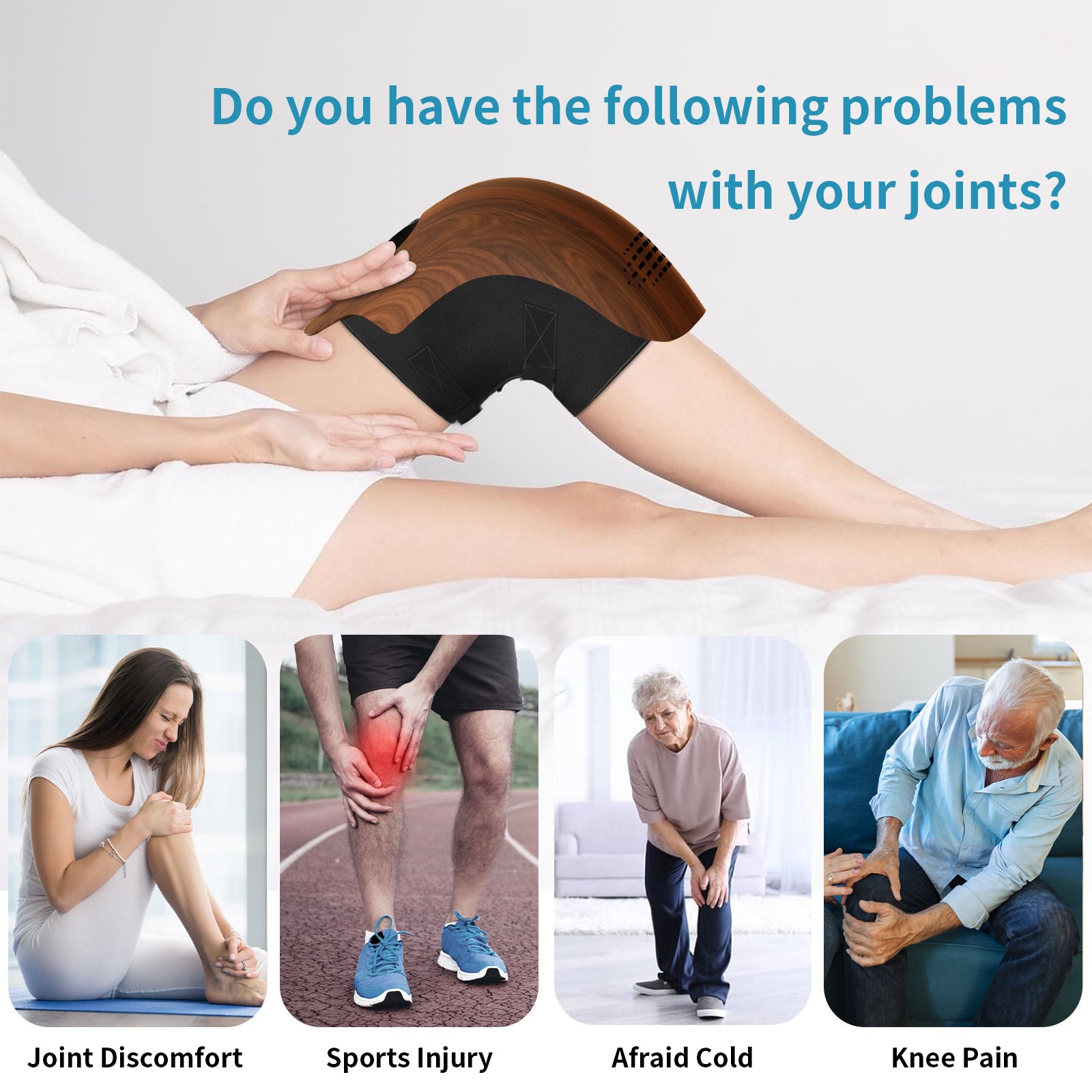 Masajeador de rodilla Pro-Tech (pack x2) -Alivio Térmico y Compresión